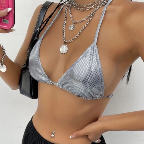 🍓 metallic top - Picture 1 of 3